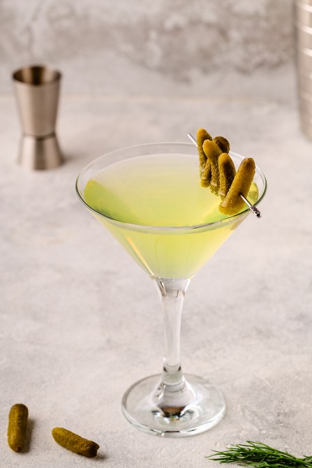 Dill Pickle Martini Gin or Vodka cocktail