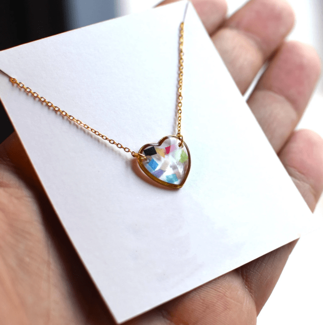 Necklace with Real Confetti Collected at Taylor Swift's Eras Tour