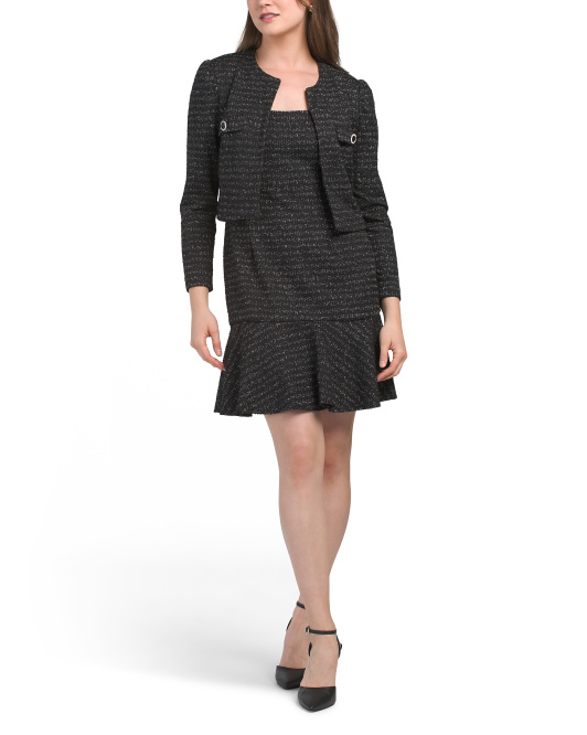 Taylor Boucle Mini Dress With Jacket