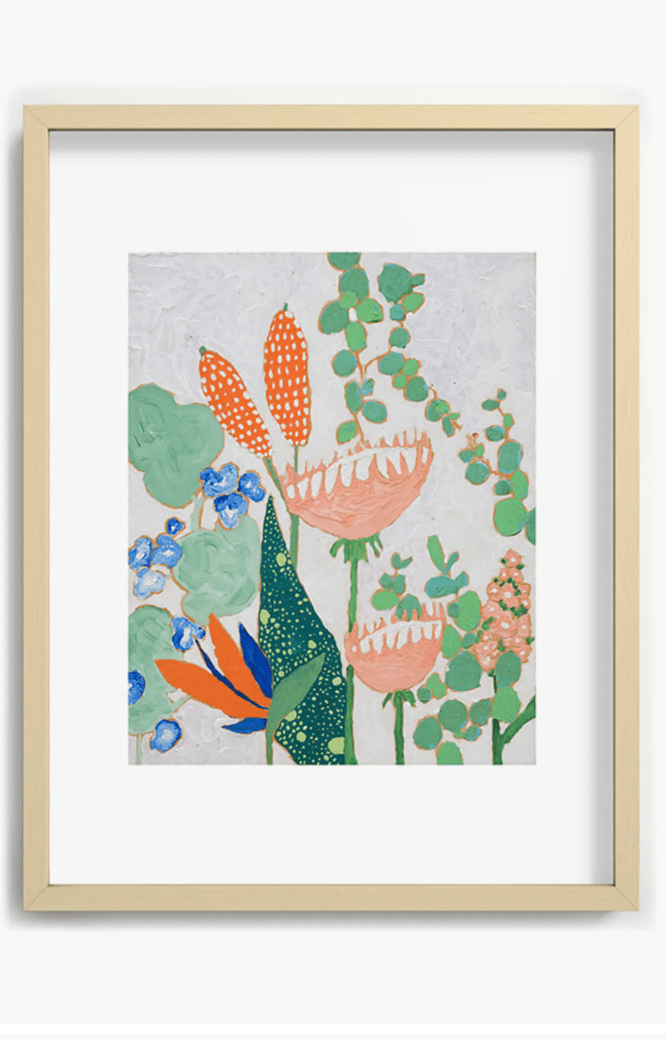 Deny Designs Protea & Birds of Paradise Framed Art Print