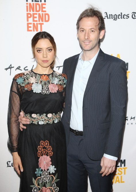 Aubrey Plaza and Jeff Baena arrive at the 2017 Los Angeles Film Festival - screening of "The Little Hours" held at Arclight Cinemas Culver City on June 19, 2017 in Culver City, California.