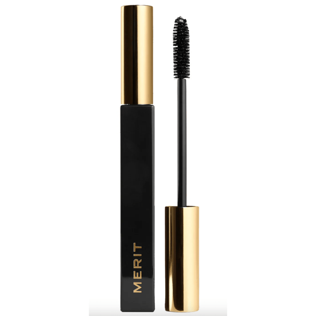 Merit Clean Lash Lengthening Tubing Mascara in a black tube.