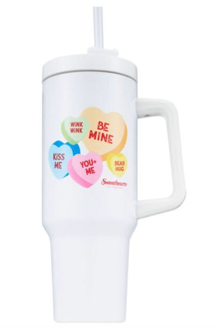 Sweethearts® The Original! Hearts Insulated Tumbler with Handle, White