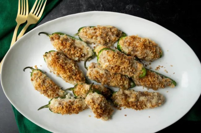 A plate of Philly Cheese Steak Jalapeno Poppers