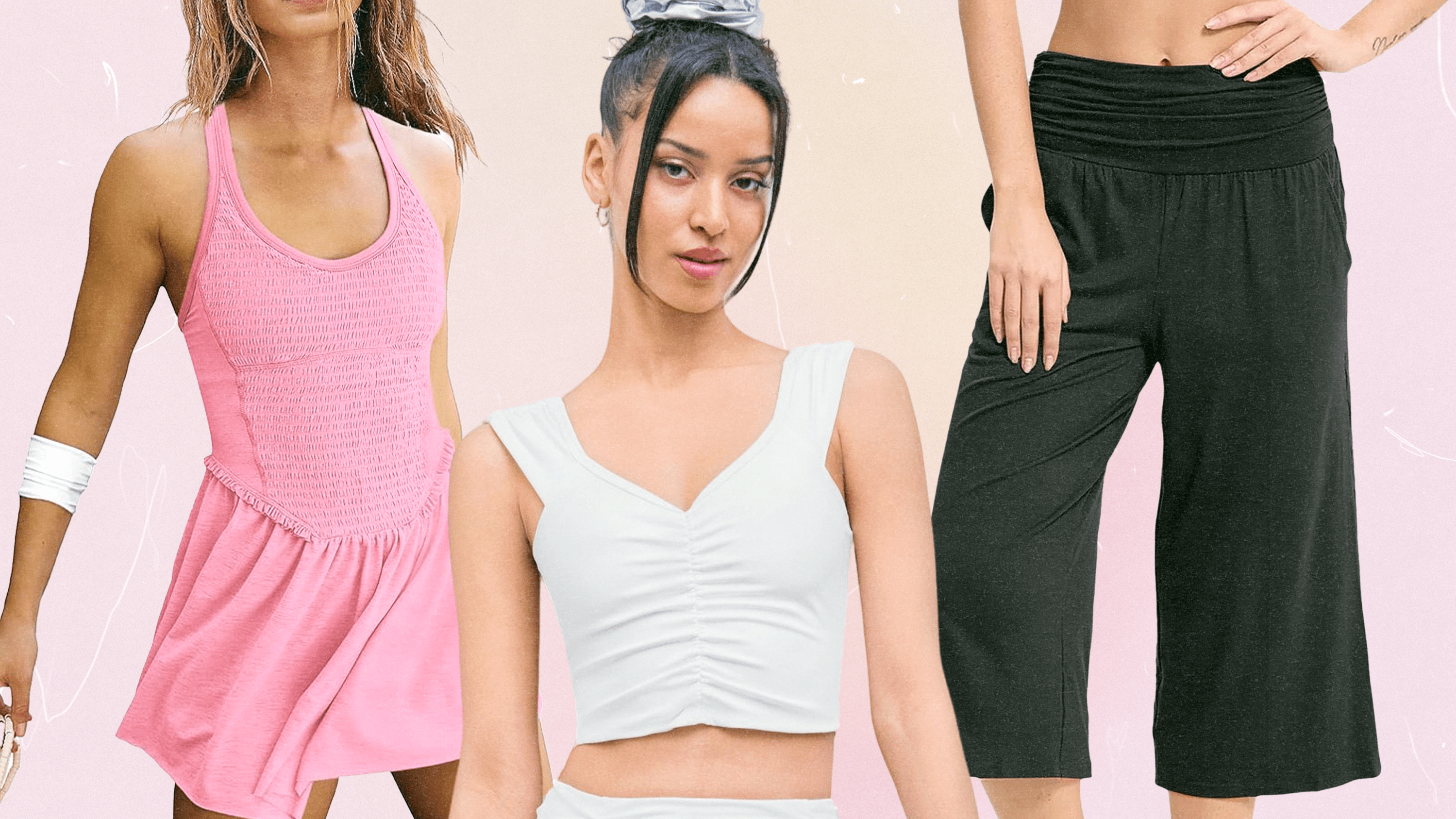 Models wearing Free People Dupes.