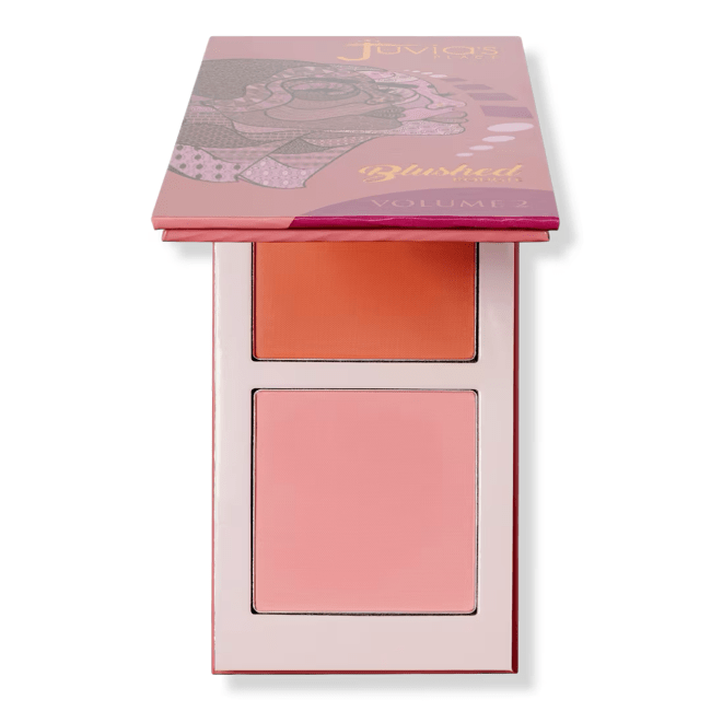 Juvia's Place Blushed Duo in a pink compact.