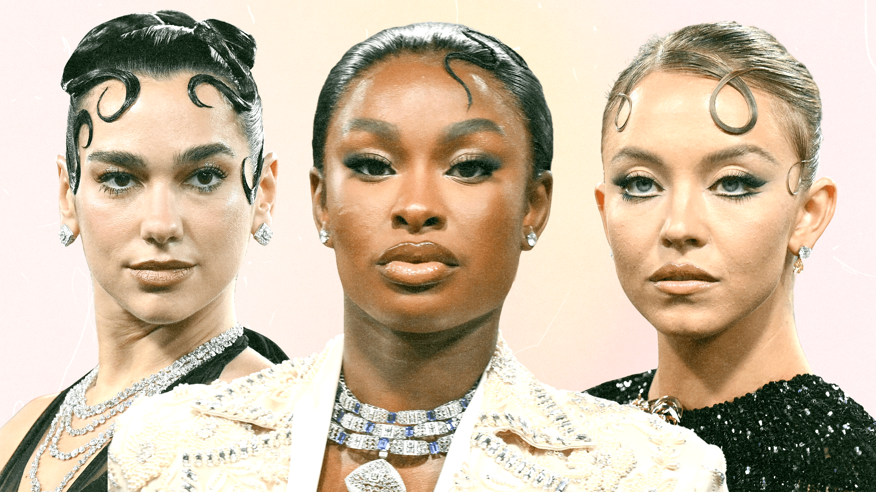 Dua Lipa, Coco Jones, and Sydney Sweeney at the 2025 Met Gala.