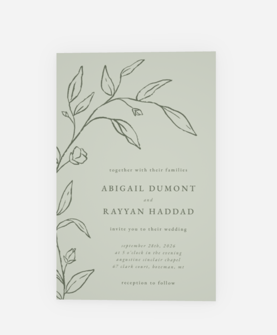 Botanical Wedding Invites