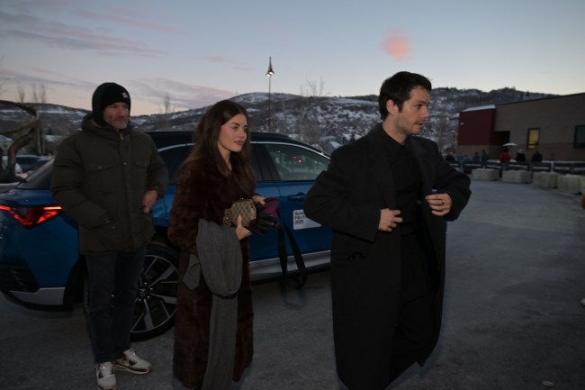 PARK CITY, UTAH - JANUARY 23: Rachael Lange (L) and Dylan O' Brien attend the 2025 Sundance Film Festival on January 23, 2025 in Park City, Utah.
