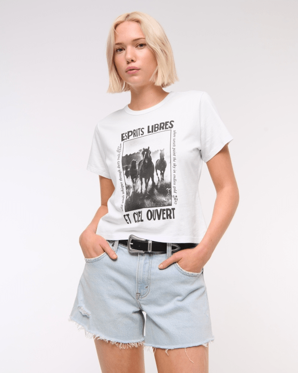 Abercrombie & Fitch High Rise 90s Cutoff Short