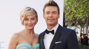 LOS ANGELES, CA - SEPTEMBER 23:  Actress Julianne Hough and TV personality Ryan Seacrest arrive at the 64th Primetime Emmy Awards at Nokia Theatre L.A. Live on September 23, 2012 in Los Angeles, California.