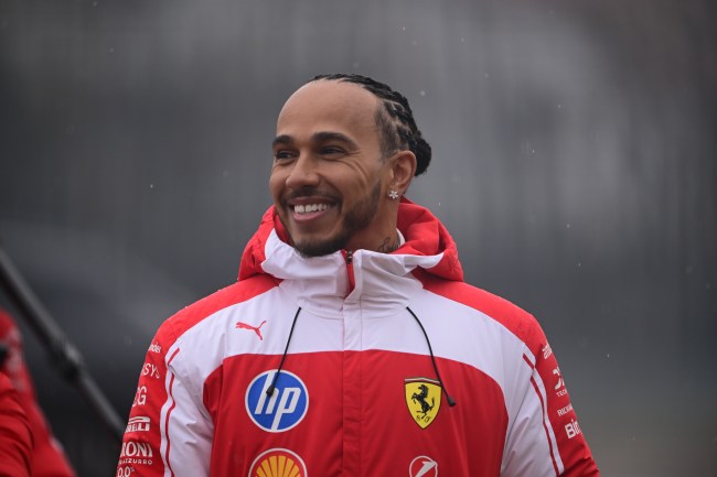 Lewis Hamilton of Scuderia Ferrari runs with the new Ferrari SF-26 at Circuito di Fiorano in Fiorano, Italy, on January 23, 2026.