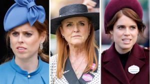 Princess Beatrice, Sarah Ferguson, and Princess Eugenie.