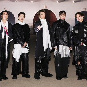 (L to R) V, JIN, SUGA, RM, JUNG KOOK, J-HOPE, JIMIN at 'BTS The Comeback Live | Arirang' at Gwanghwamun Square on March 21st in Seoul, Korea.
