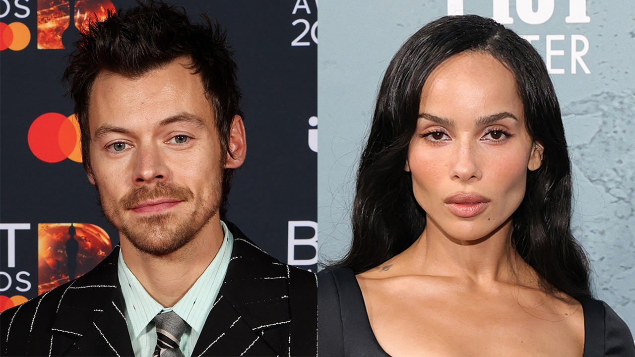 Harry Styles attends The BRIT Awards on Feb. 28, 2026 in Manchester; Zoë Kravitz attends the 'Caught Stealing' premiere on Aug. 26, 2025 in New York City.