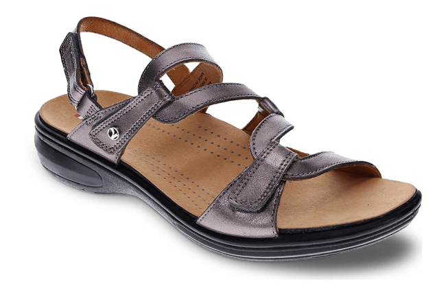 Revere Emerald Adjustable Sandal in Gunmetal