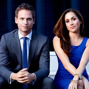 Meghan Markle and Patrick J Adams on Suits