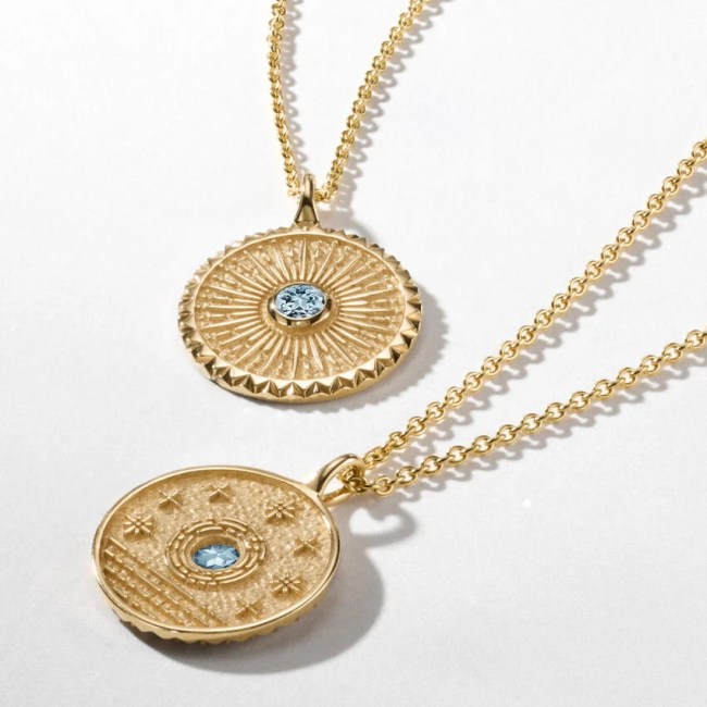 Gold medallian necklaces