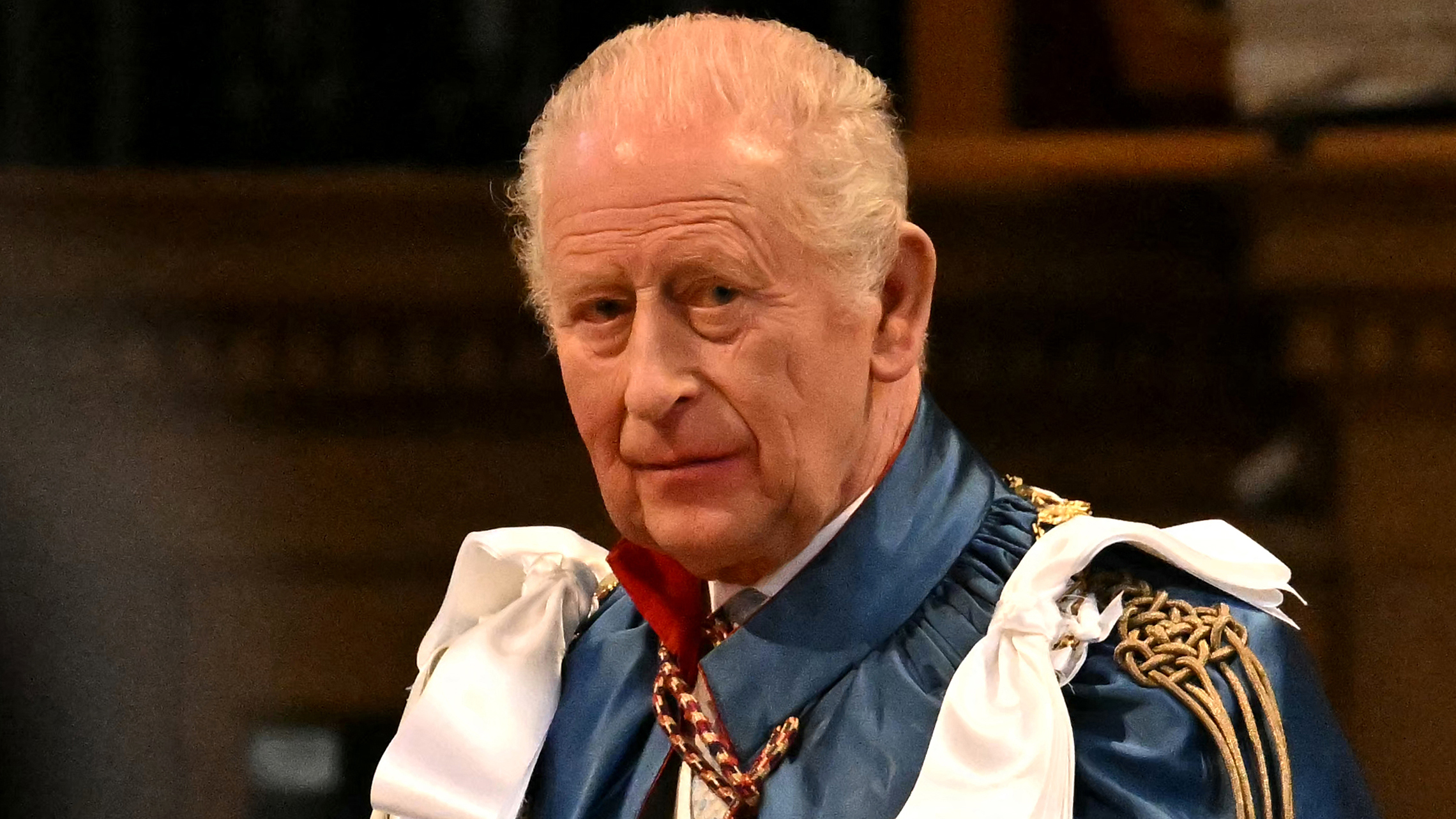 King Charles III delivers a speech during the service for the Order of St Michael and St George at St Paul's Cathedral, in central London on May 7, 2026.