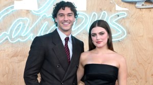 Belmont Cameli and Ella Bright attend the 'Off Campus' Premiere and After-Party on April 29, 2026 in Los Angeles.