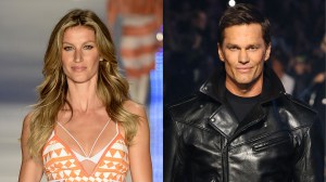 SAO PAULO, BRAZIL - APRIL 15: Gisele Bundchen walks the runway during the Colcci show at SPFW Summer 2016 at Parque Candido Portinari on April 15, 2015 in Sao Paulo, Brazil; US former football player Tom Brady walks the runway during the Gucci Cruise 2027 collection fashion show at Times Square in New York on May 16, 2026.