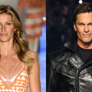 SAO PAULO, BRAZIL - APRIL 15: Gisele Bundchen walks the runway during the Colcci show at SPFW Summer 2016 at Parque Candido Portinari on April 15, 2015 in Sao Paulo, Brazil; US former football player Tom Brady walks the runway during the Gucci Cruise 2027 collection fashion show at Times Square in New York on May 16, 2026.