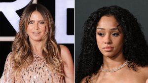 Left: CANNES, FRANCE - MAY 13: Heidi Klum attends Jane & Gong Li dinner celebration during the 79th Cannes Film Festival on May 13, 2026 in Cannes, France. (Photo by Arnold Jerocki/Getty Images for L'Oréal Paris). Right: LOS ANGELES, CALIFORNIA - FEBRUARY 01: Member of the US girl group KATSEYE Manon Bannerman attends Universal Music Group's GRAMMY after party at Nya Studios on February 01, 2026 in Los Angeles, California. (Photo by Michael Tullberg/Getty Images).