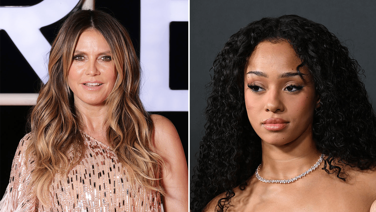 Left: CANNES, FRANCE - MAY 13: Heidi Klum attends Jane & Gong Li dinner celebration during the 79th Cannes Film Festival on May 13, 2026 in Cannes, France. (Photo by Arnold Jerocki/Getty Images for L'Oréal Paris). Right: LOS ANGELES, CALIFORNIA - FEBRUARY 01: Member of the US girl group KATSEYE Manon Bannerman attends Universal Music Group's GRAMMY after party at Nya Studios on February 01, 2026 in Los Angeles, California. (Photo by Michael Tullberg/Getty Images).