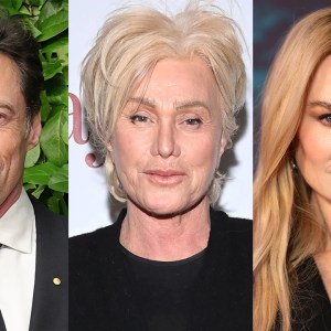 NEW YORK, NEW YORK - DECEMBER 01: Hugh Jackman attends the 35th Gotham Film Awards at Cipriani Wall Street on December 01, 2025 in New York City; NEW YORK, NEW YORK - DECEMBER 02: Deborra-Lee Furness attended a special screening of Ella McCay at MOMA on December 2, 2025 in New York City; NEW YORK, NEW YORK - MARCH 03: Nicole Kidman attends the Prime Video's "Scarpetta" New York Premiere at Regal Union Square on March 03, 2026 in New York City.