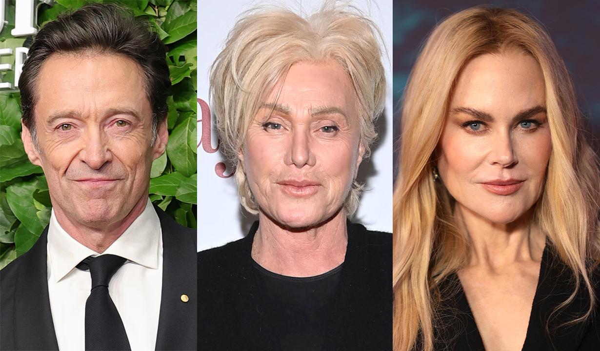 NEW YORK, NEW YORK - DECEMBER 01: Hugh Jackman attends the 35th Gotham Film Awards at Cipriani Wall Street on December 01, 2025 in New York City; NEW YORK, NEW YORK - DECEMBER 02: Deborra-Lee Furness attended a special screening of Ella McCay at MOMA on December 2, 2025 in New York City; NEW YORK, NEW YORK - MARCH 03: Nicole Kidman attends the Prime Video's "Scarpetta" New York Premiere at Regal Union Square on March 03, 2026 in New York City.