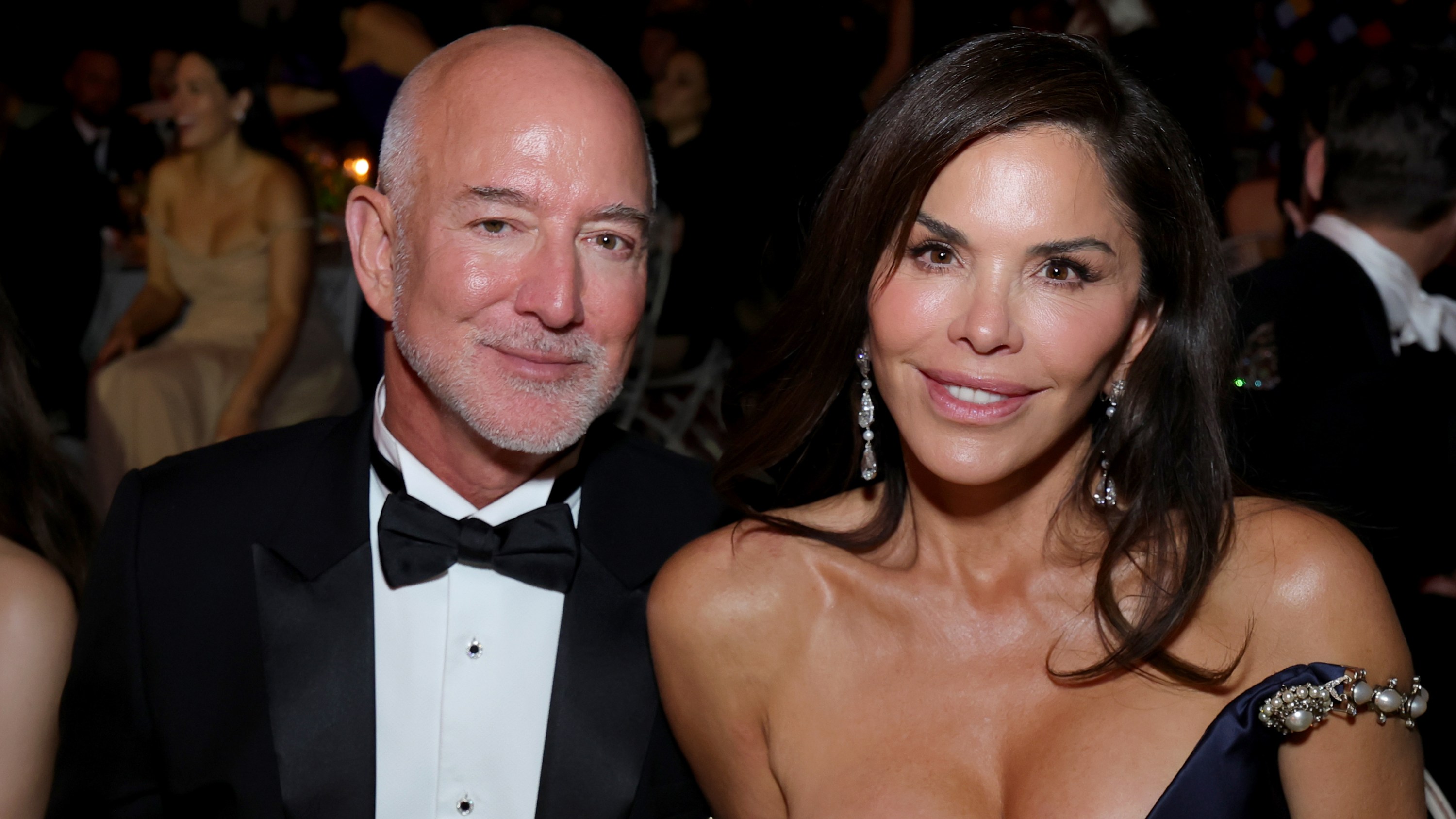 Jeff Bezos and Lauren Sánchez Bezos attend the 2026 Met Gala celebrating "Costume Art" at the Metropolitan Museum of Art on May 04, 2026 in New York City.