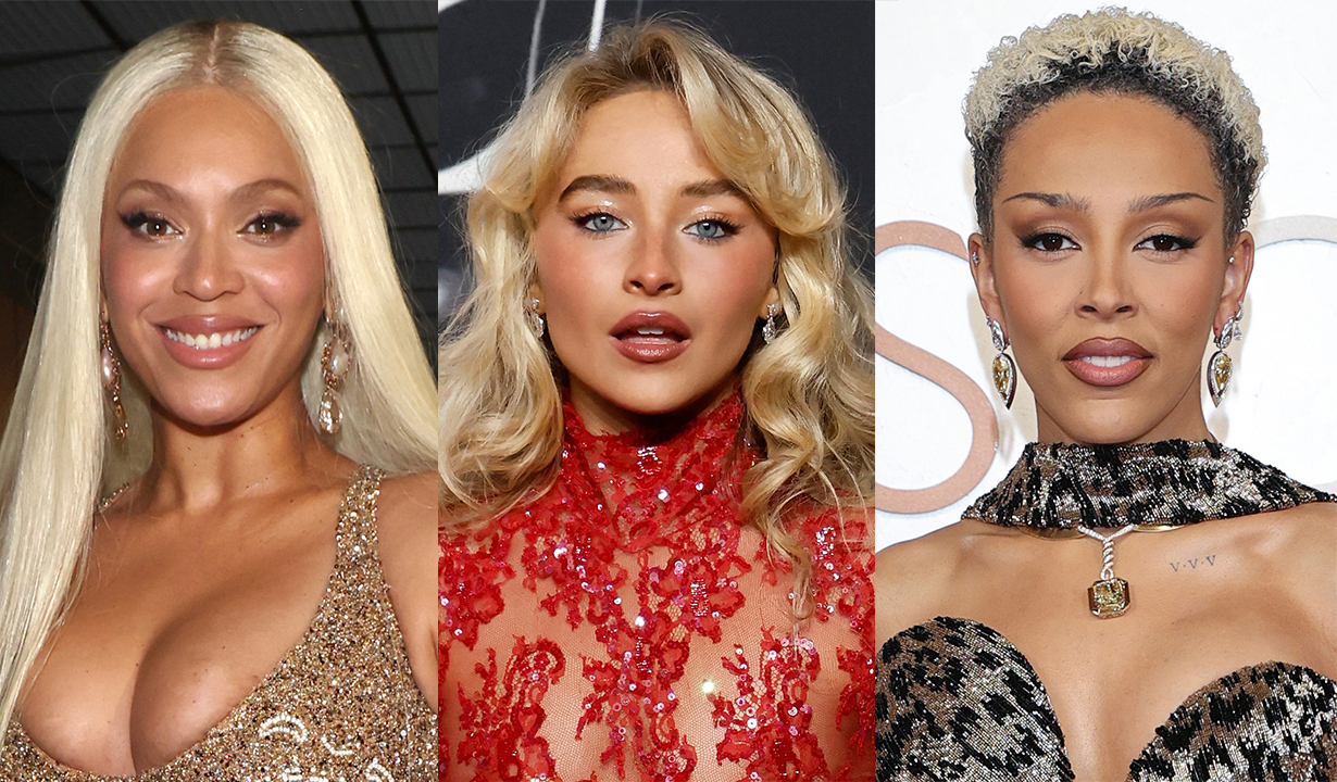 Beyoncé, Sabrina Carpenter, and Doja Cat in 2025.