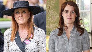 Sarah Ferguson attends day four of Royal Ascot at Ascot Racecourse on June 20, 2025 in Ascot, England; Princess Eugenie of York attends a reception and panel discussion on the fashion industry's commitment to sustainability at the American Ambassador's Residence on April 11, 2024 in London, England.
