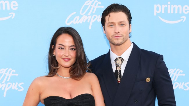 LOS ANGELES, CALIFORNIA - APRIL 29: Victoria Lovatsis and Stephen Kalyn attend the premiere of "Off Campus" at Linwood Dunn Theater on April 29, 2026 in Los Angeles, California.