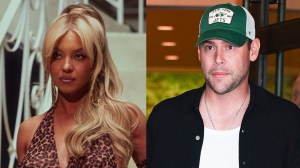 Sydney Sweeney as Cassie in episode 4 of 'Euphoria' season 3; NEW YORK, NEW YORK - OCTOBER 05: Sydney Sweeney and Scooter Braun seen in Midtown on October 05, 2025 in New York City.