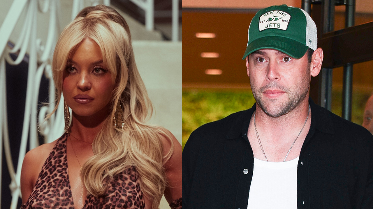 Sydney Sweeney as Cassie in episode 4 of 'Euphoria' season 3; NEW YORK, NEW YORK - OCTOBER 05: Sydney Sweeney and Scooter Braun seen in Midtown on October 05, 2025 in New York City.