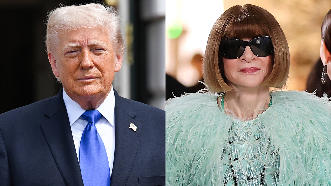 Donald Trump at the White House on April 30, 2026 in Washington, D.C.; Anna Wintour at the Met Gala on May 4, 2026 in New York City.