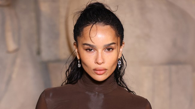 Zoë Kravitz attends the Saint Laurent Womenswear Fall/Winter 2026-2027 show as part of Paris Fashion Week on March 03, 2026 in Paris, France.